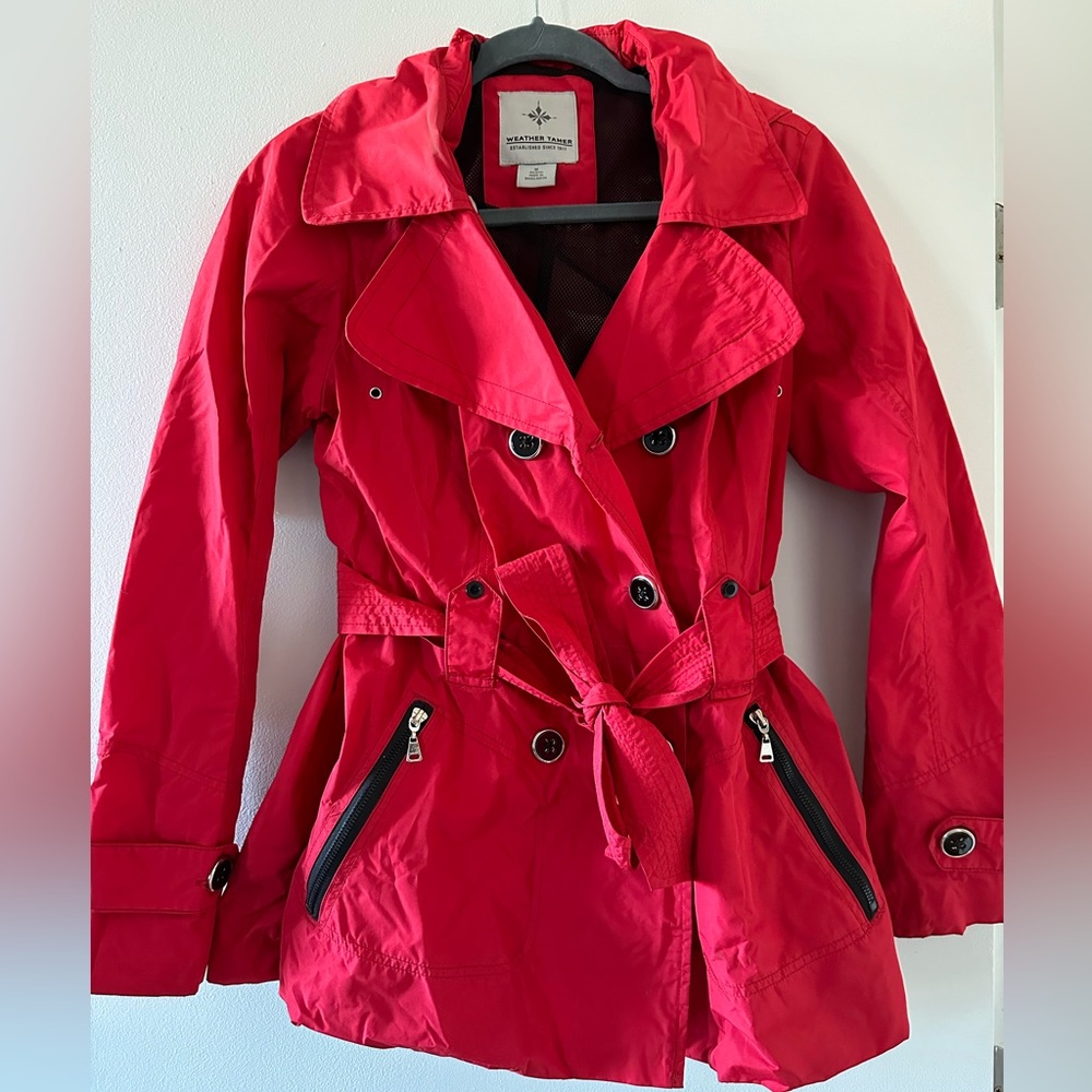Vibrant RED Rain Coat